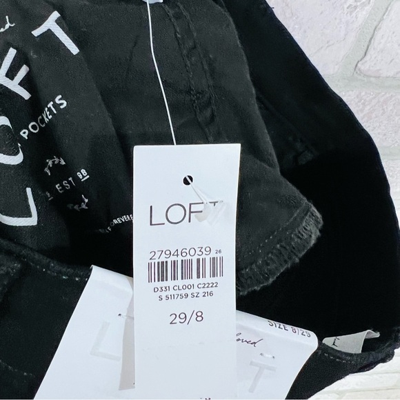 LOFT NWT Black Skinny High Rise Jeans Size 8/29 - Picture 11 of 13
